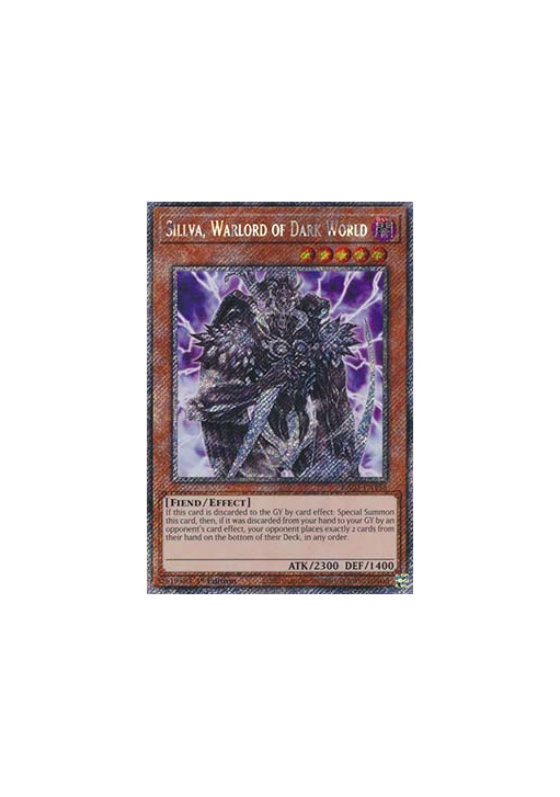 Sillva, Warlord of Dark World (V.1 - Platinum Secret Rare)
