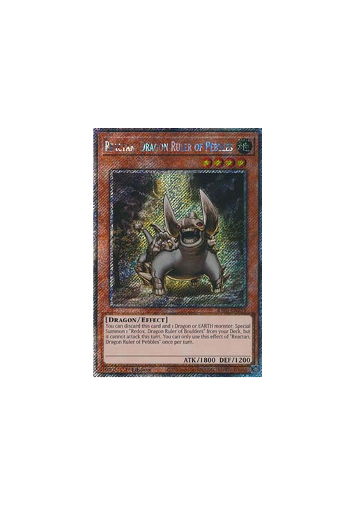 Reactan, Dragon Ruler of Pebbles (V.1 - Platinum Secret Rare)