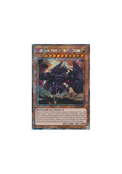 Obelisk the Tormentor (V.1 - Platinum Secret Rare)