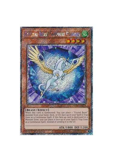 Crystal Beast Sapphire Pegasus (V.1 - Platinum Secret Rare)