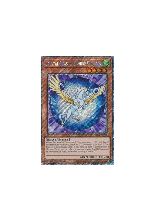 Crystal Beast Sapphire Pegasus (V.1 - Platinum Secret Rare)