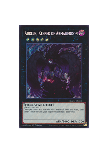 Adreus, Keeper of Armageddon (V.1 - Secret Rare)
