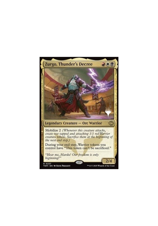 Zurgo, Thunder’s Decree (V.2)