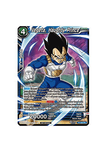 Vegeta, Haughty Prince (V.1 - Promo)