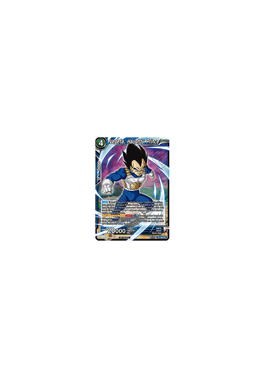 Vegeta, Haughty Prince (V.1 - Promo)