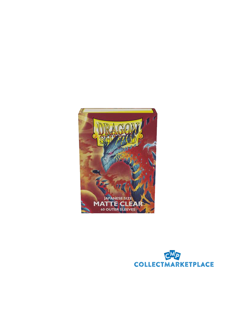 DRAGON SHIELD JAPANESE SIZE MATTE CLEAR OUTER SLEEVES (60 SLEEVES) DRAGON SHIELD JAPANESE SIZE MATTE CLEAR OUTER SLEEVES (60 SLEEVES)