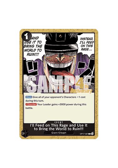 I’ll Feed on This Rage and Use It to Bring the World to Ruin!!! (OP17-097)