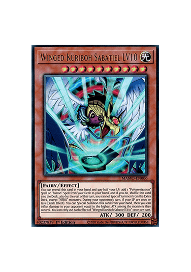 Winged Kuriboh Sabatiel LV10 (V.1 - Ultra Rare)