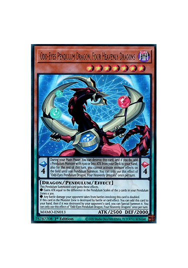 Odd-Eyes Pendulum Dragon, Four Heavenly Dragons (V.1 - Ultra Rare)