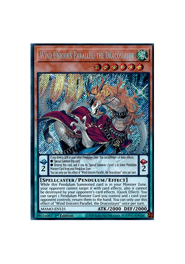Wind Unicorn Parallel, the Dracoslayer (V.1 - Secret Rare)