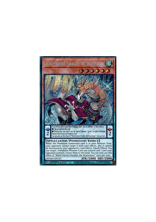 Wind Unicorn Parallel, the Dracoslayer (V.1 - Secret Rare)