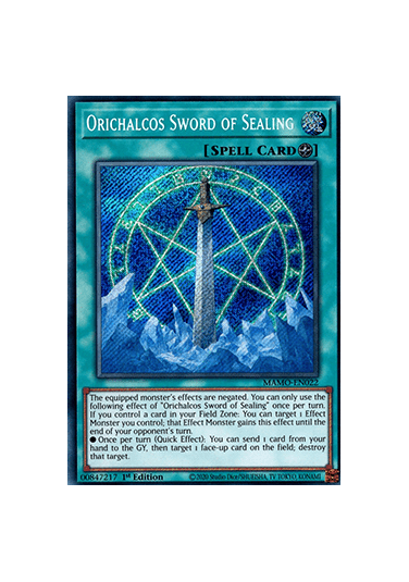 Orichalcos Sword of Sealing (V.2 - Secret Rare)