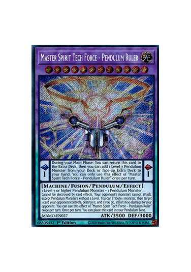 Master Spirit Tech Force - Pendulum Ruler (V.2 - Secret Rare)